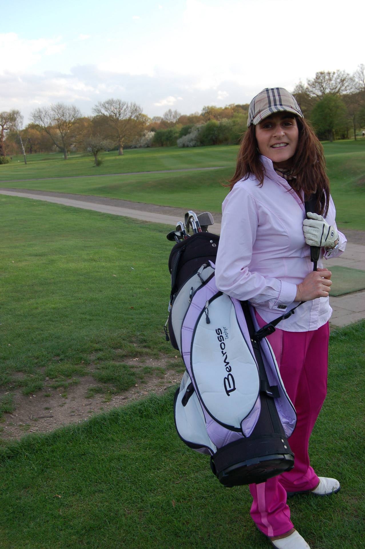 pink golf lady free photo