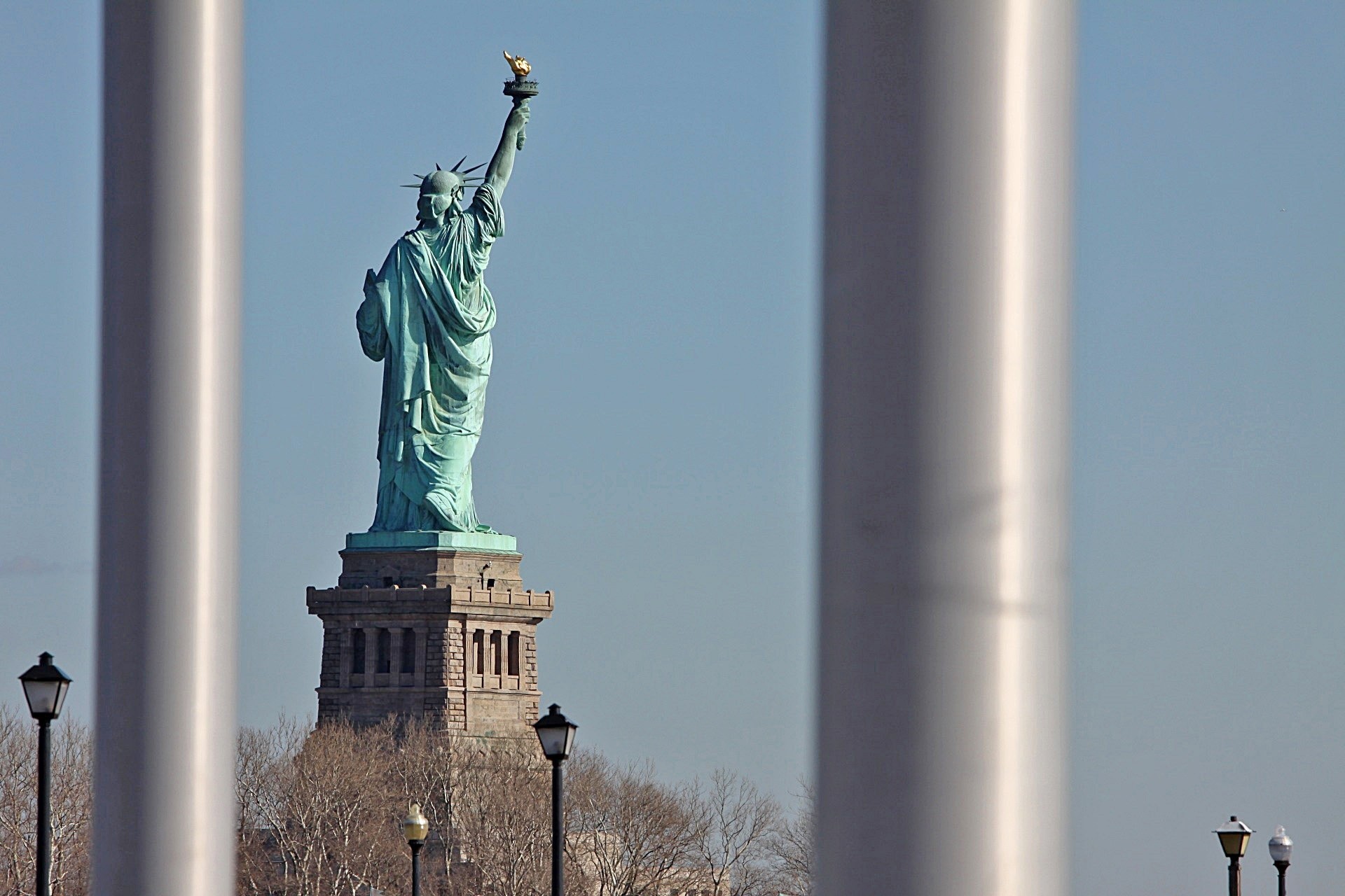 statue liberty symbol new york free photo