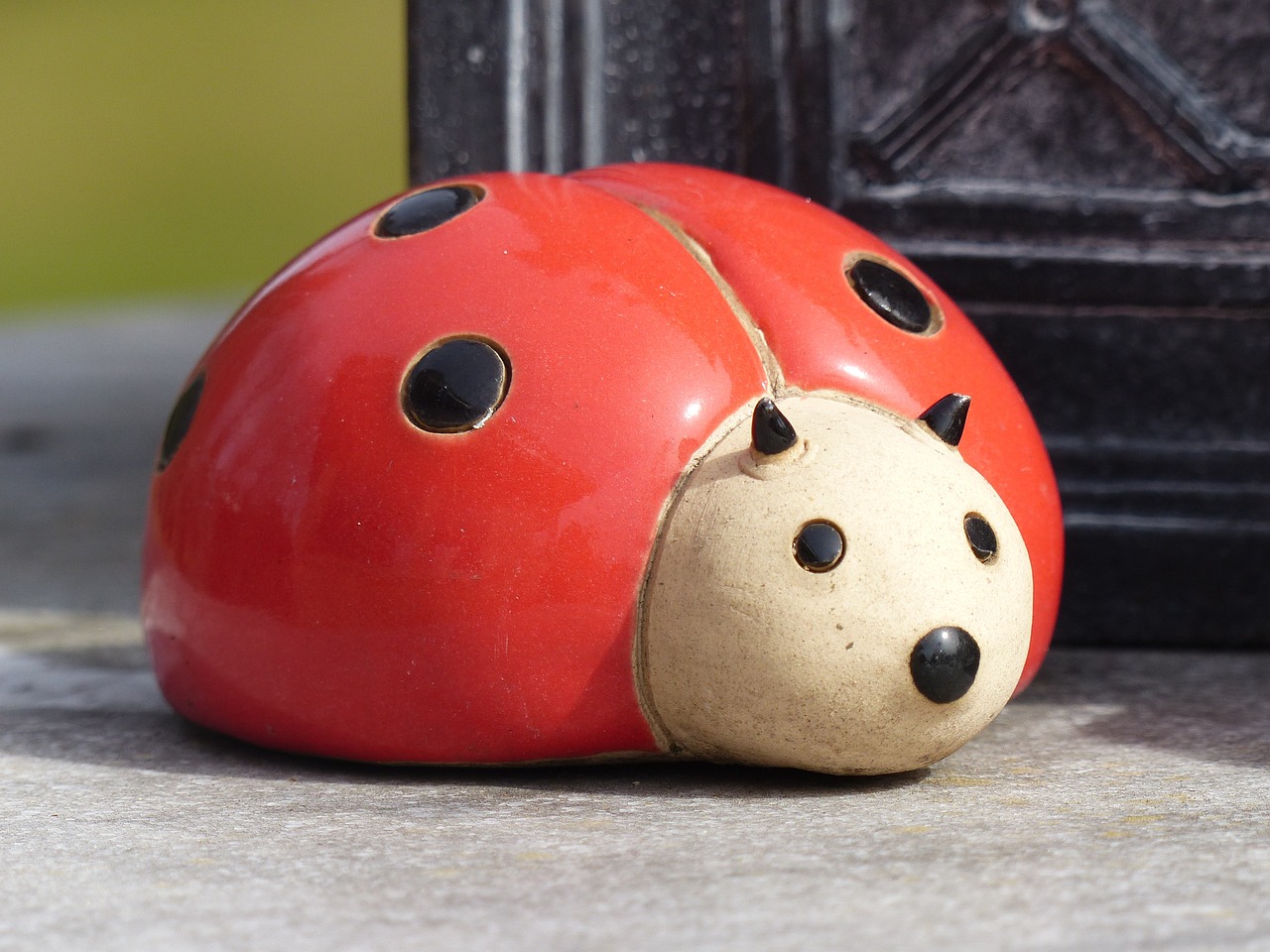 ladybug garden ornament table free photo