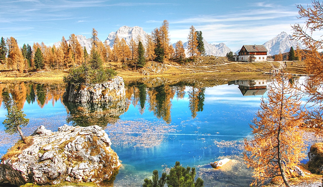 lago federa  dolomites  landscape free photo