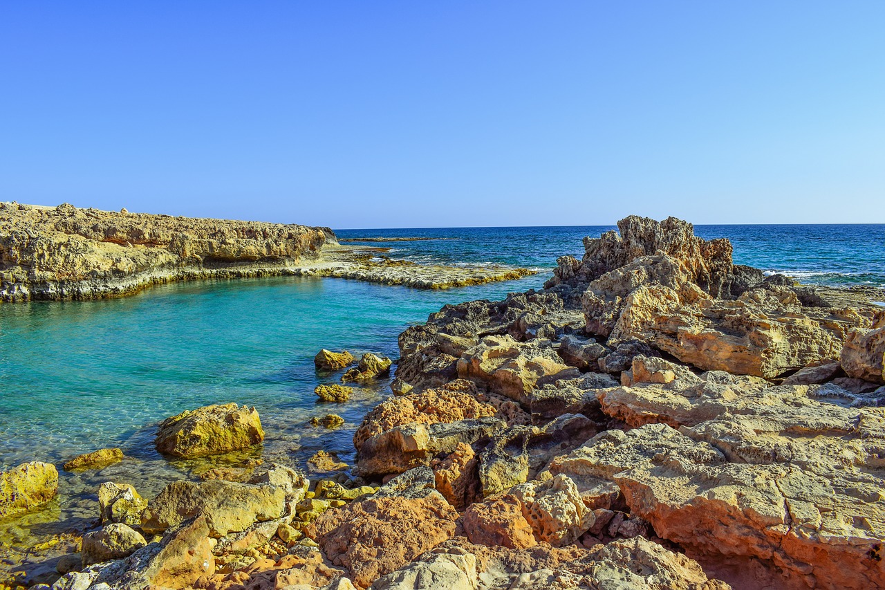 lagoon rocky coast sea free photo