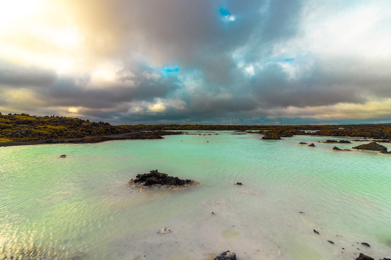 lagoon  iceland  water free photo