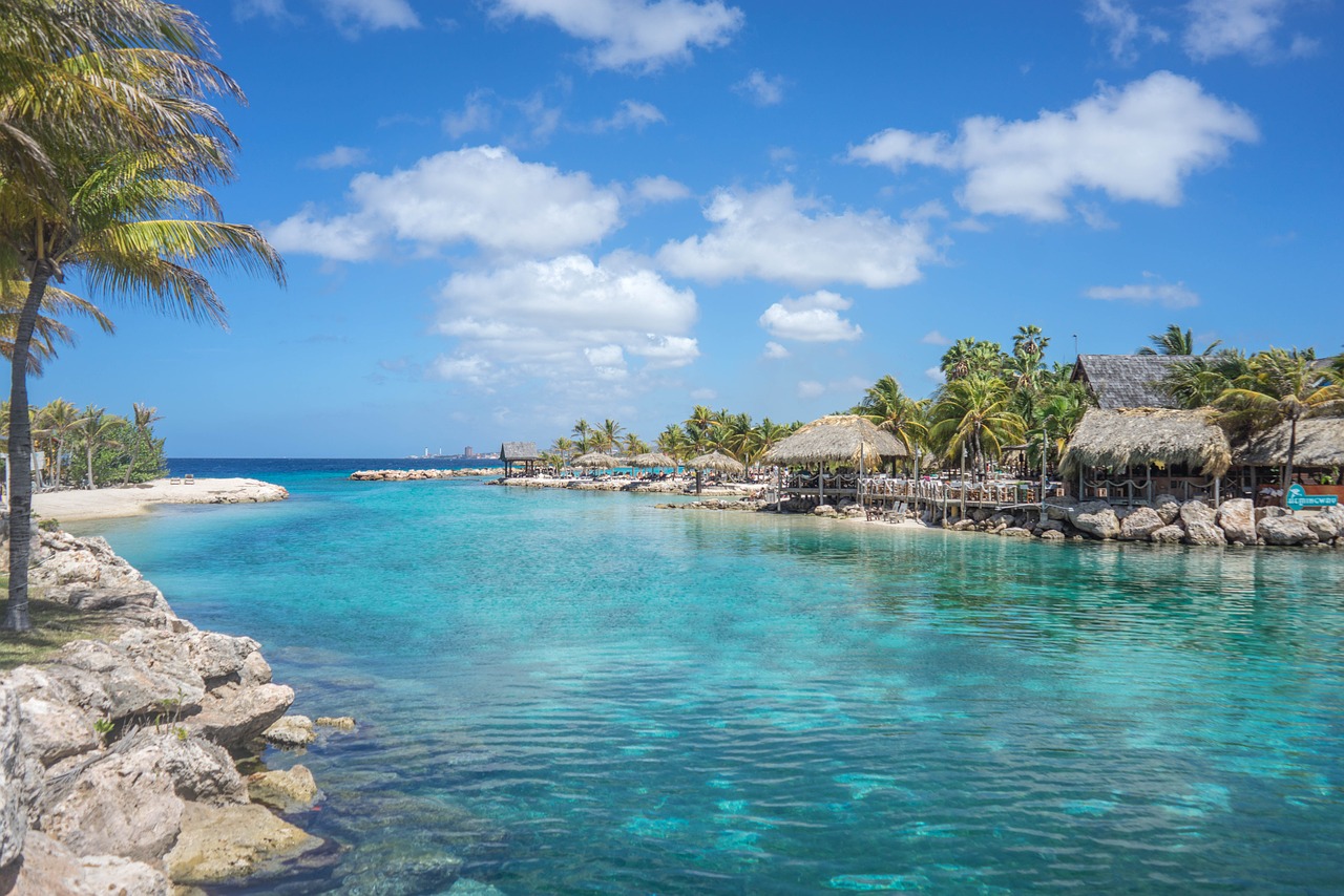 lagoon curacao island free photo