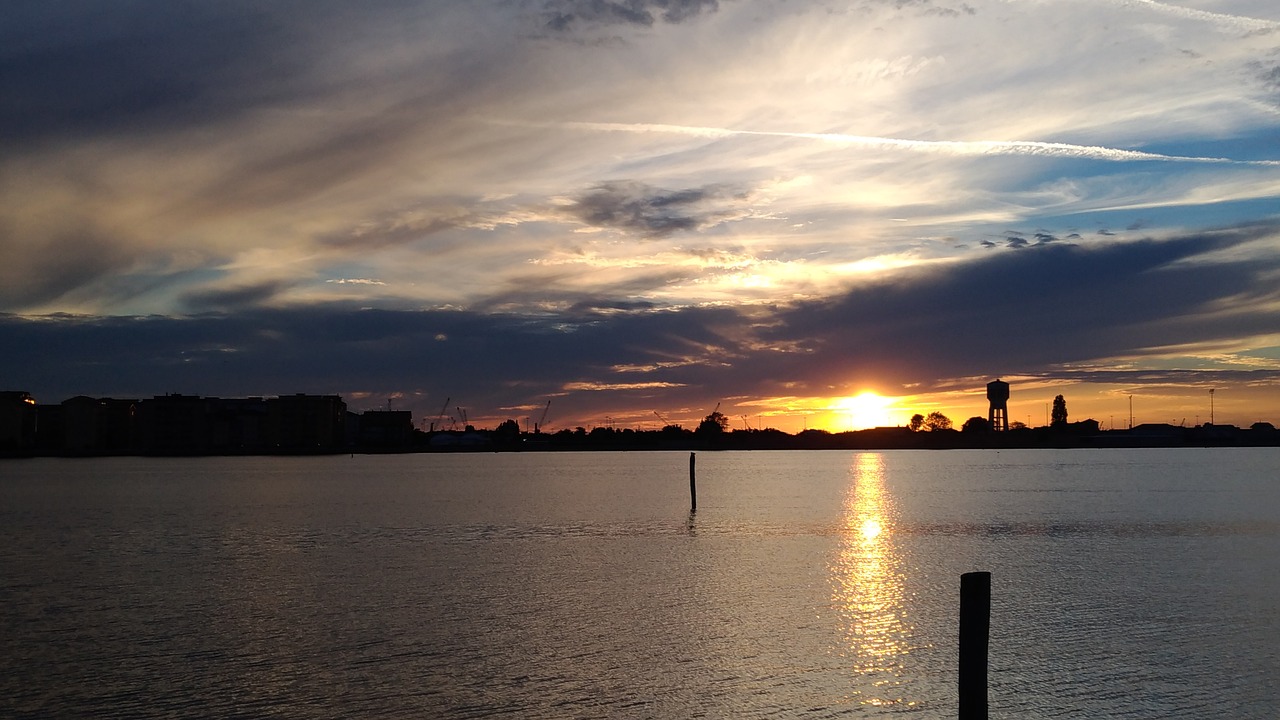 laguna clouds evening free photo