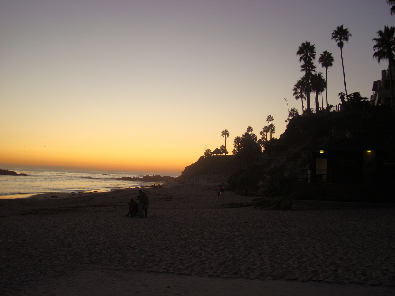 laguna beach california sunset free photo