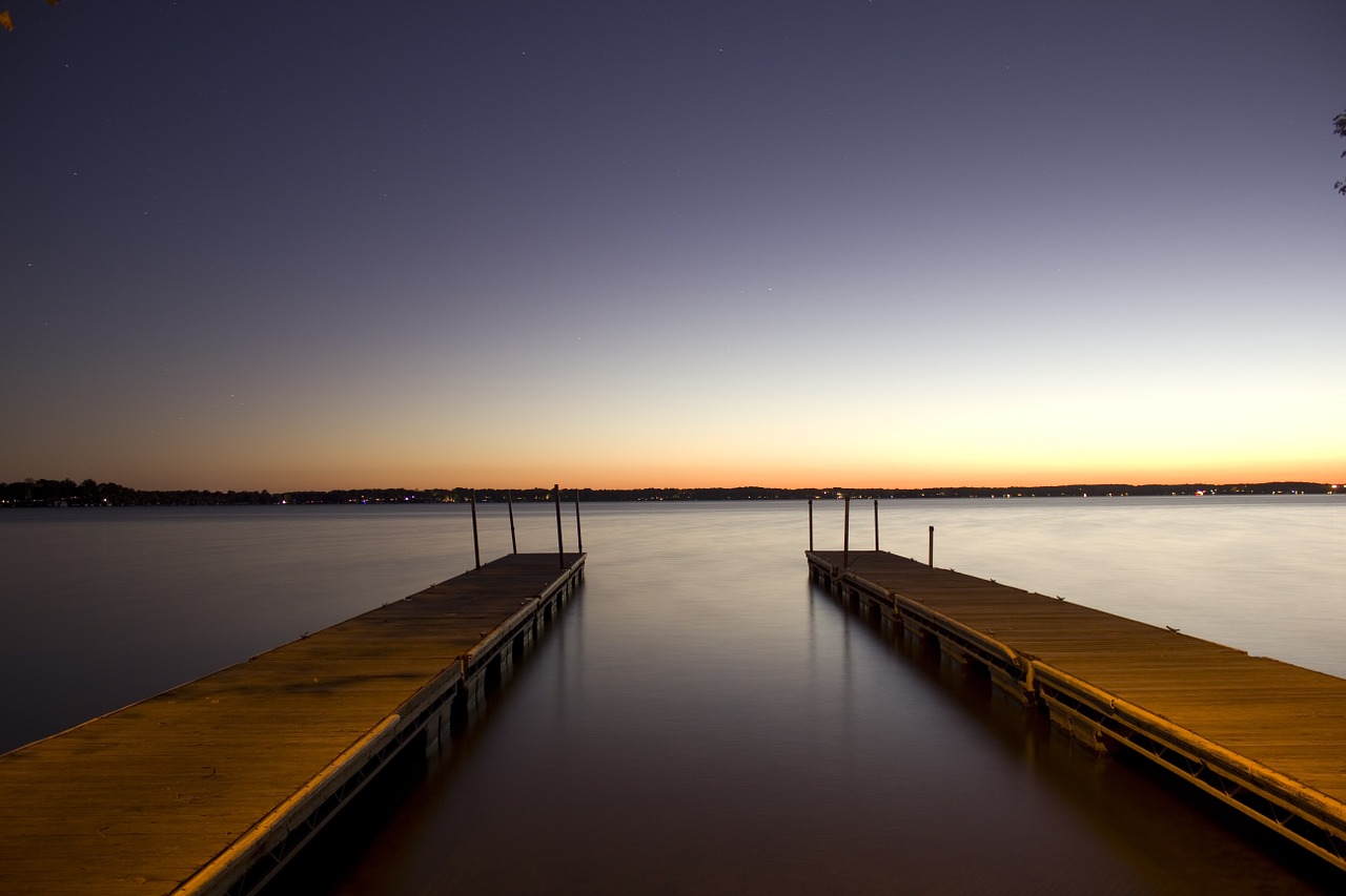 lake landscape docks free photo