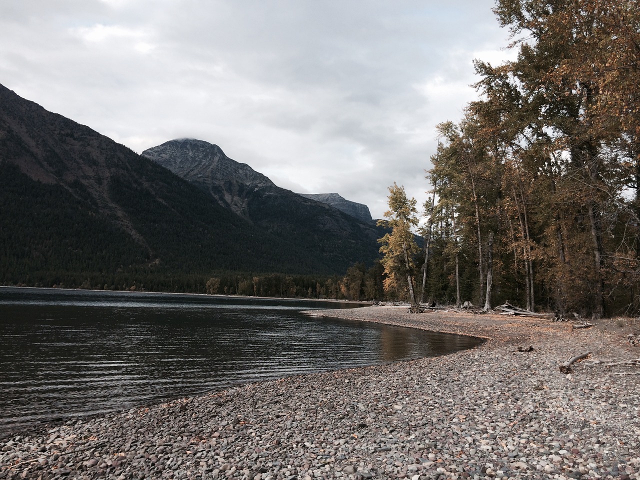 lake glacier national park montana free photo