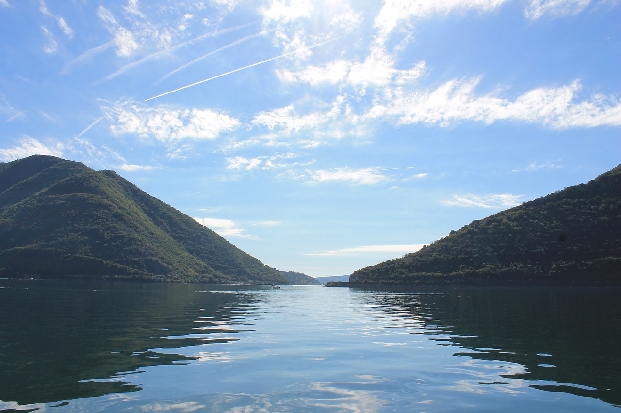 lake sky water free photo