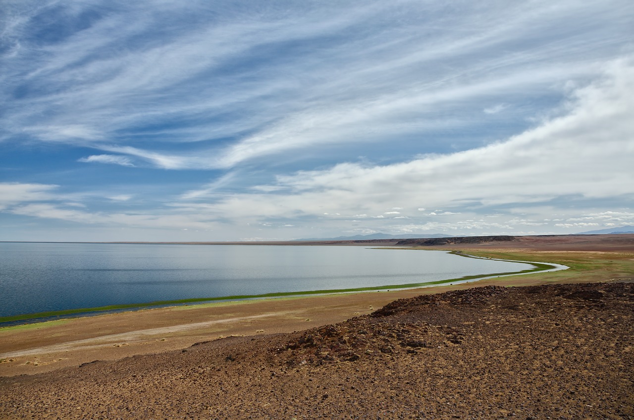 lake mongolia steppe free photo