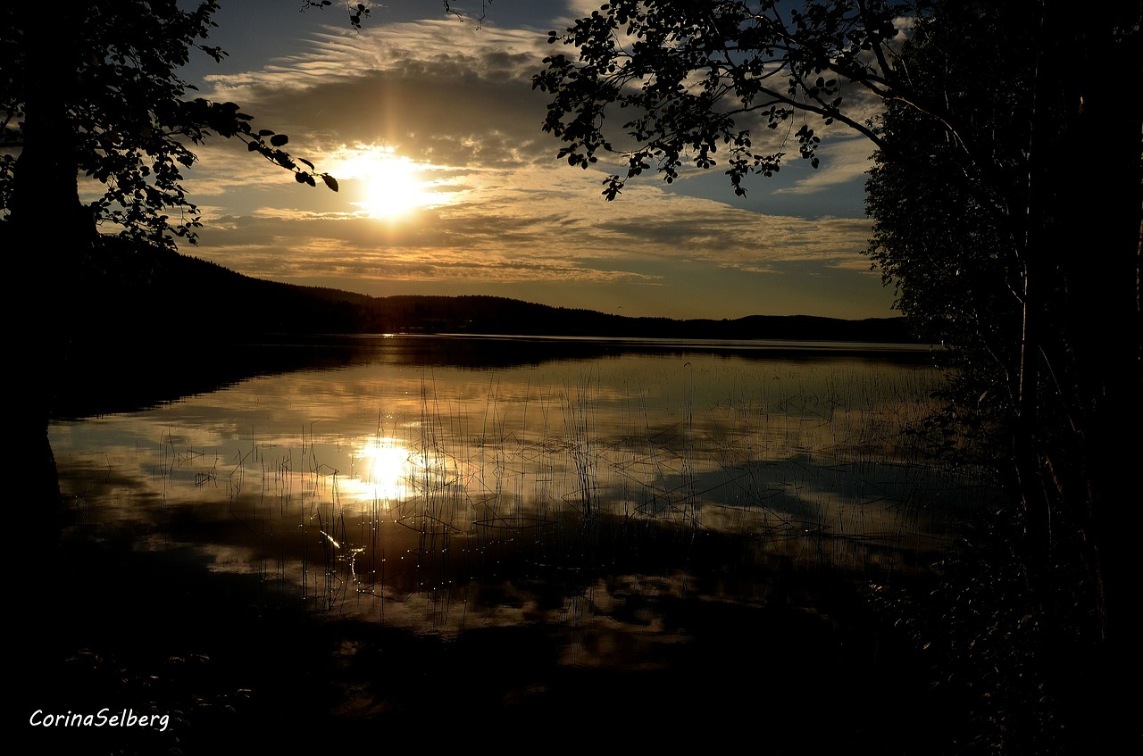 lake evening landscapes free photo