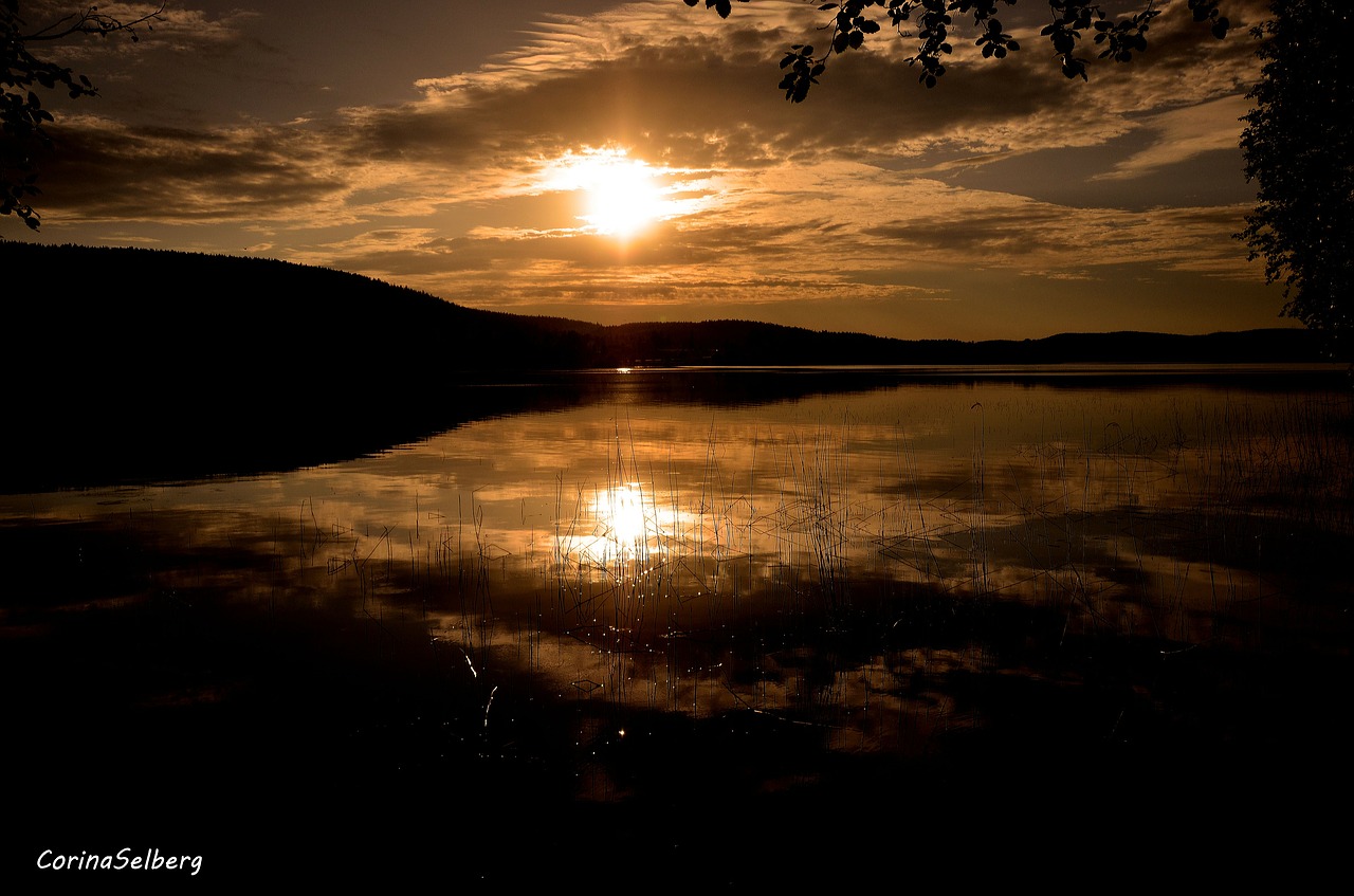 lake evening landscapes free photo