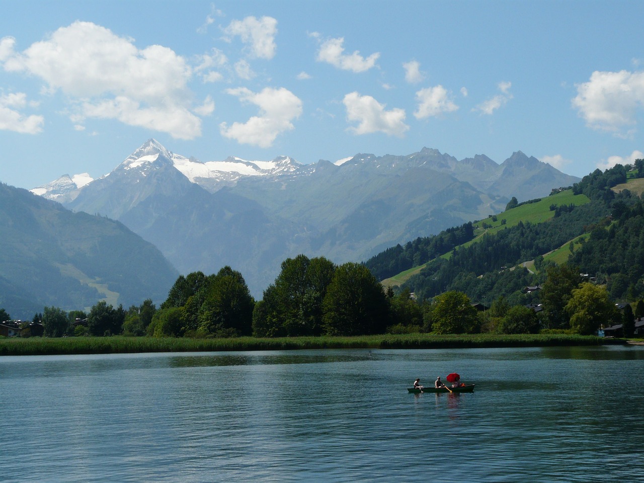 lake alps sky free photo