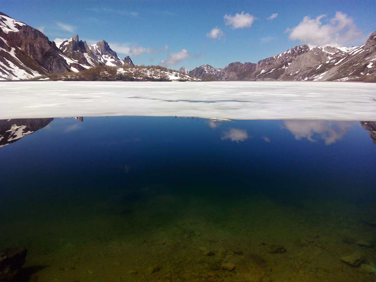 lake snow ice cream free photo