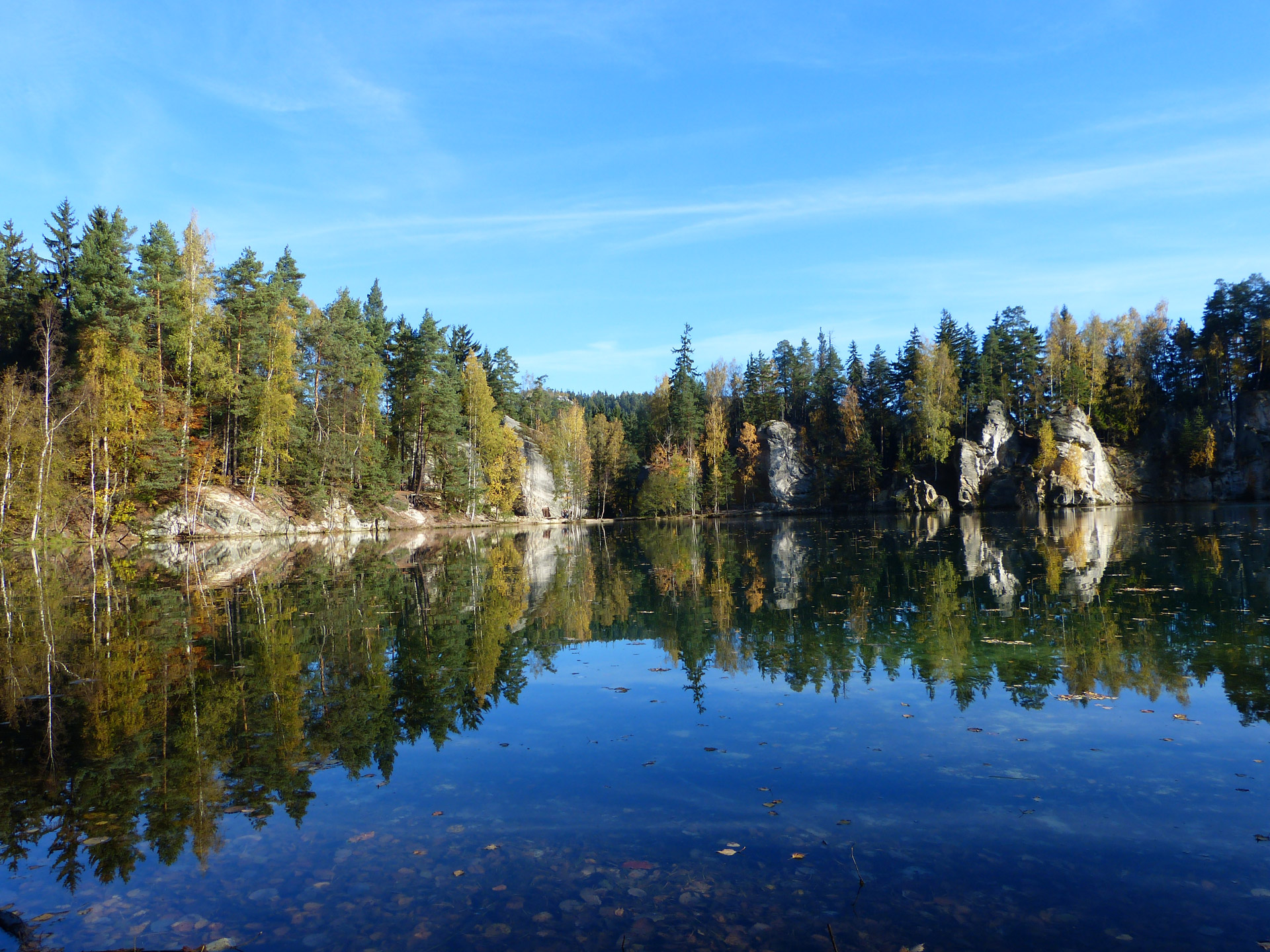lake adrspach autumn free photo