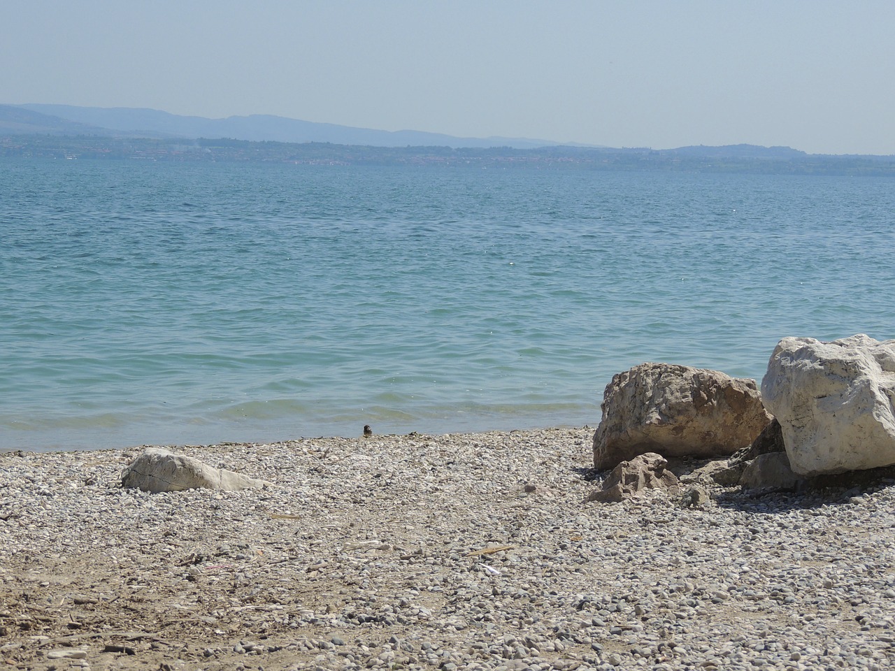 lake beach rock free photo