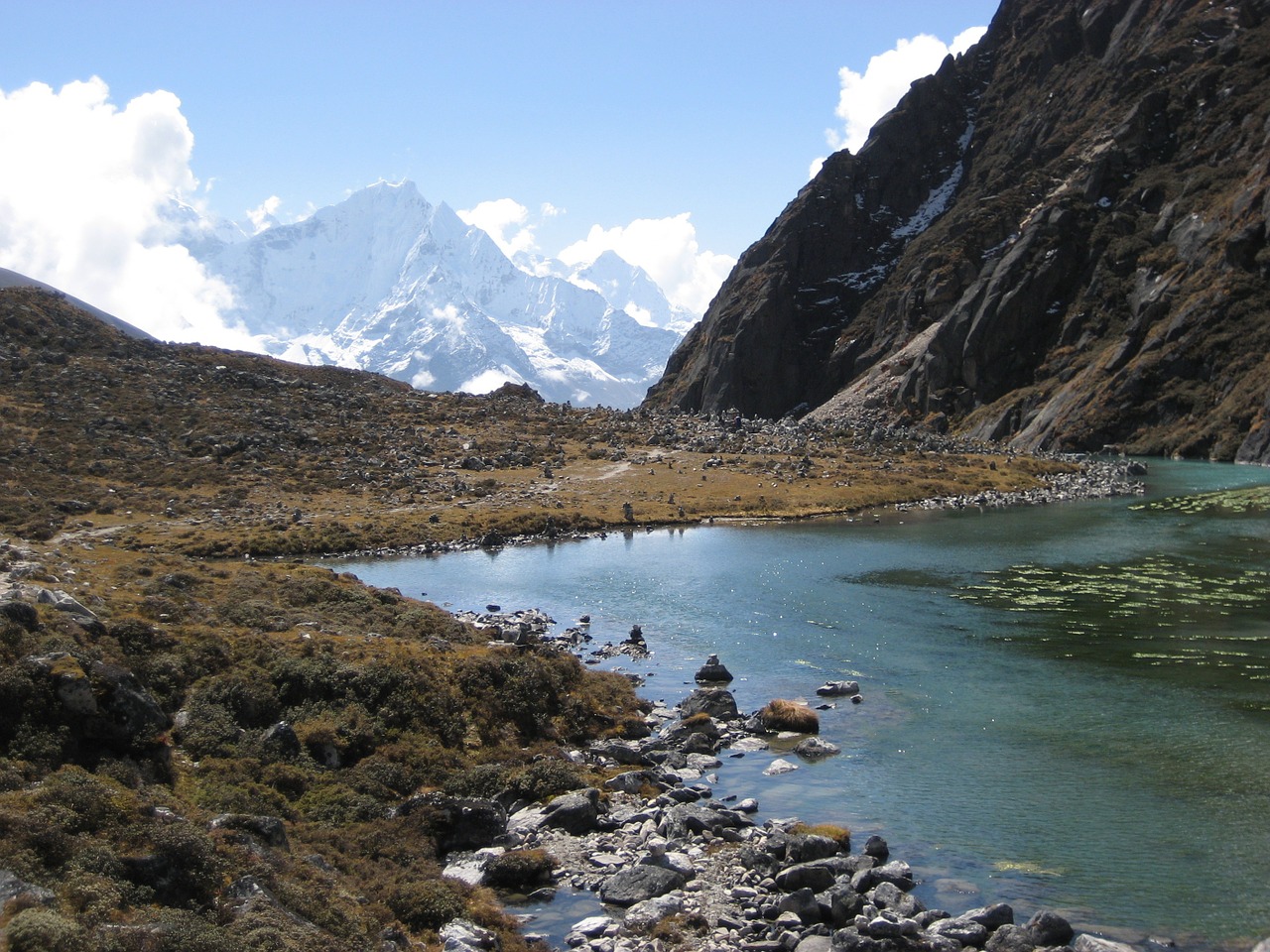 lake nepal landscape free photo