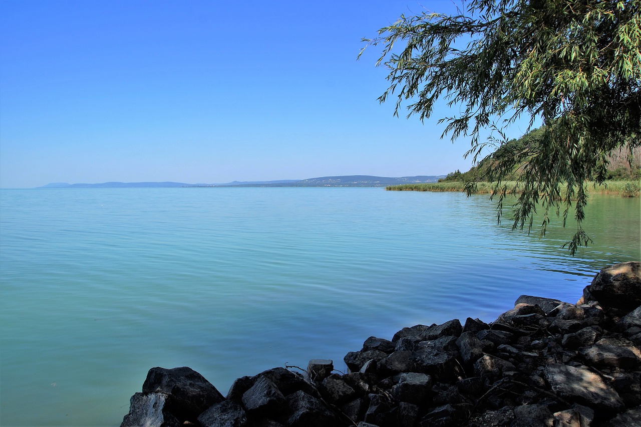 lake balaton water area free photo