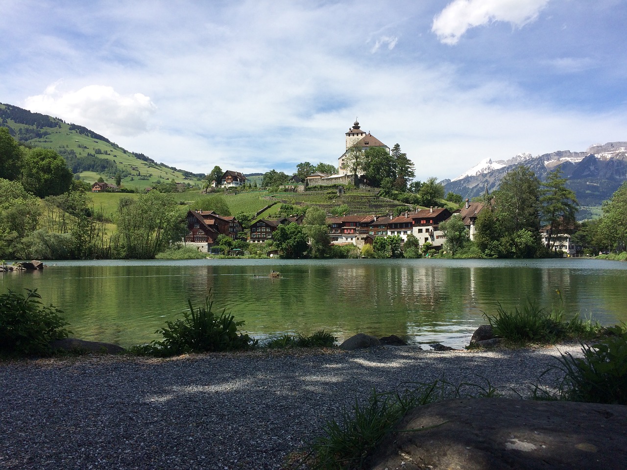 lake summer switzerland free photo