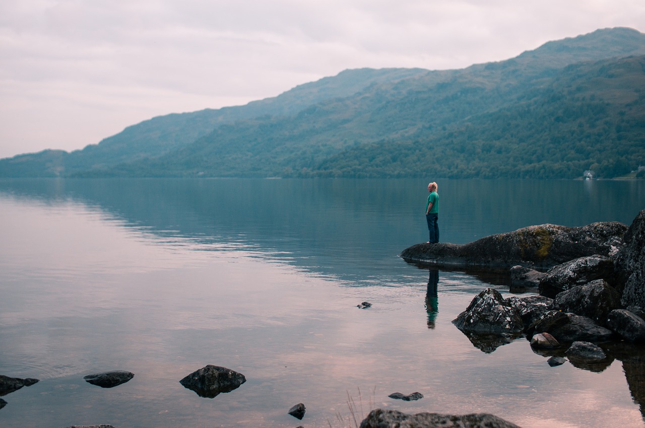 lake scotland reflection free photo