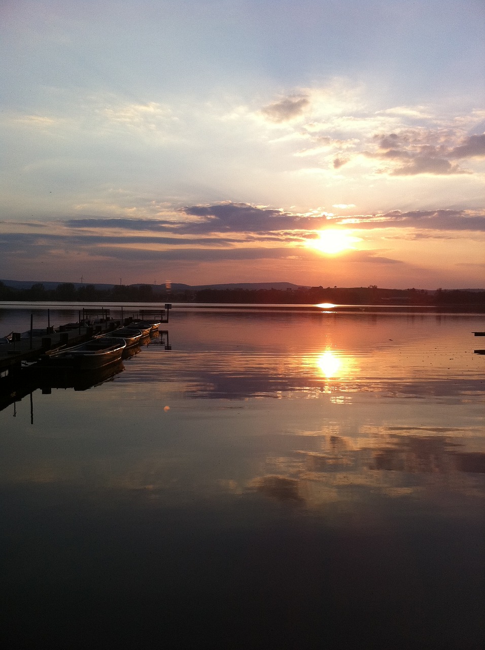 Download free photo of Lake,sunset,abendstimmung,nature,sun - from ...