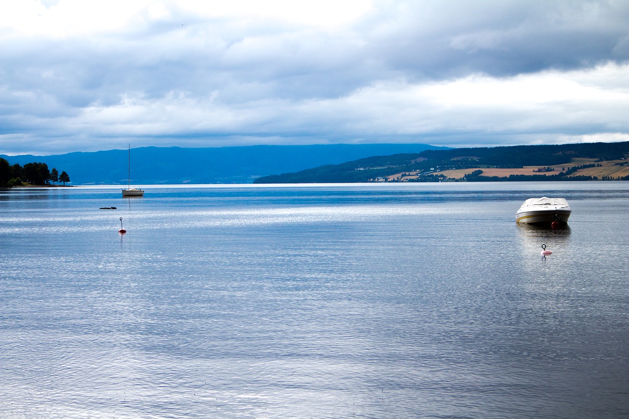 lake boats water free photo