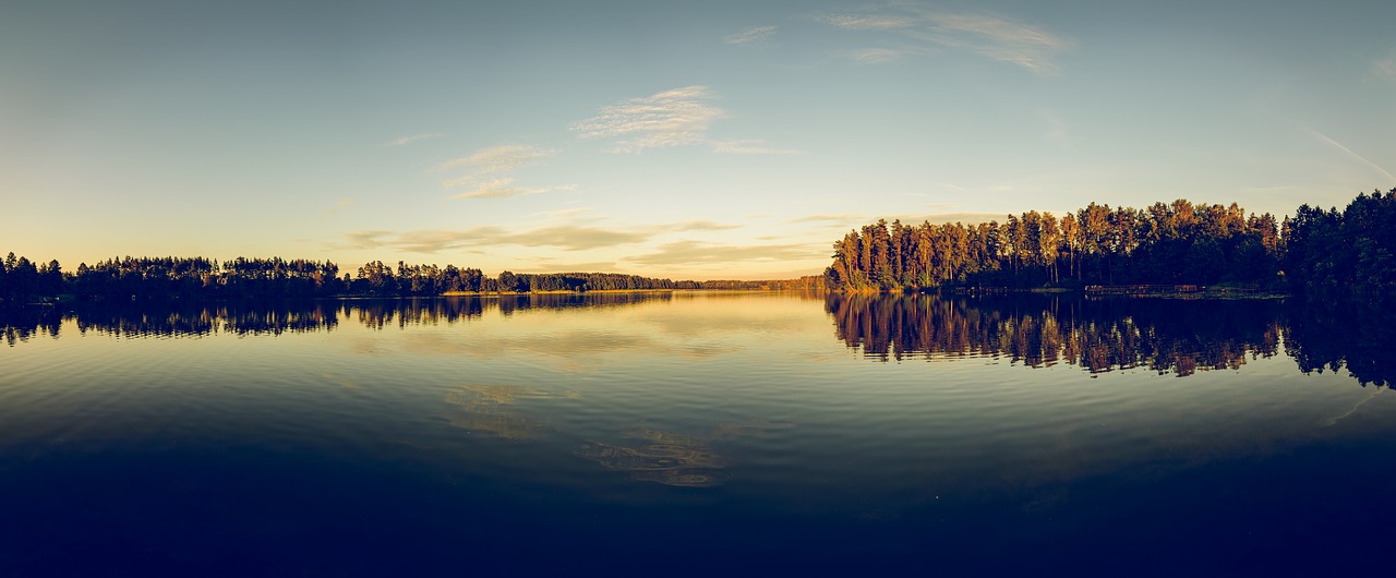 lake sky reflection free photo