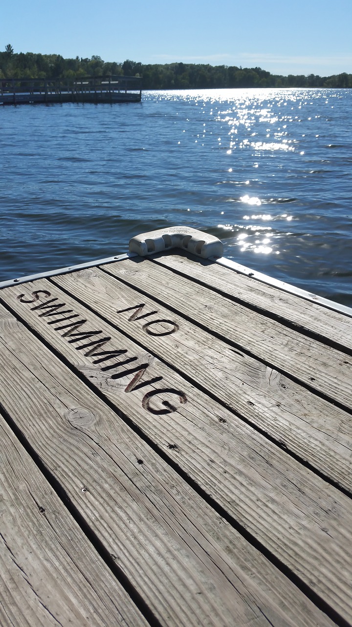 lake dock autumn free photo