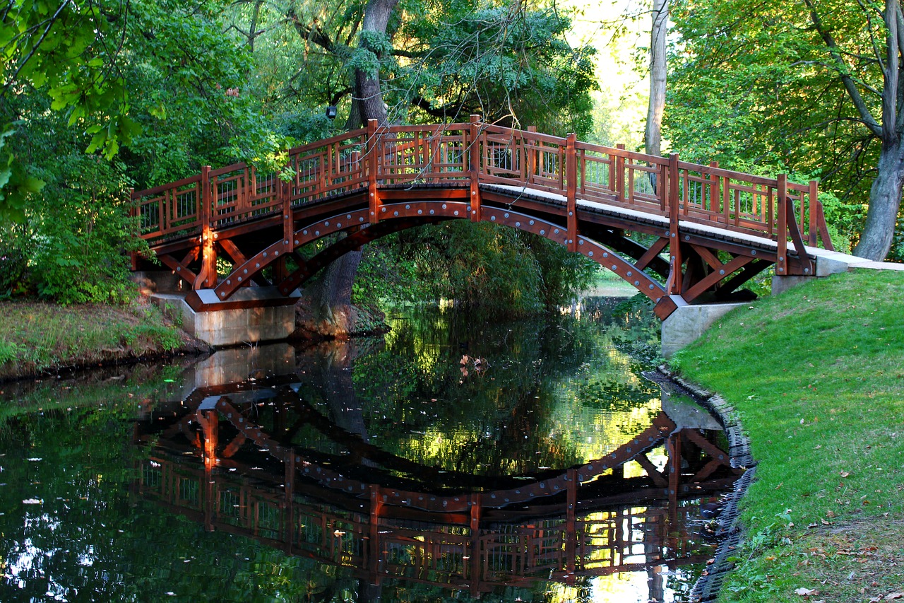 lake bridge water free photo