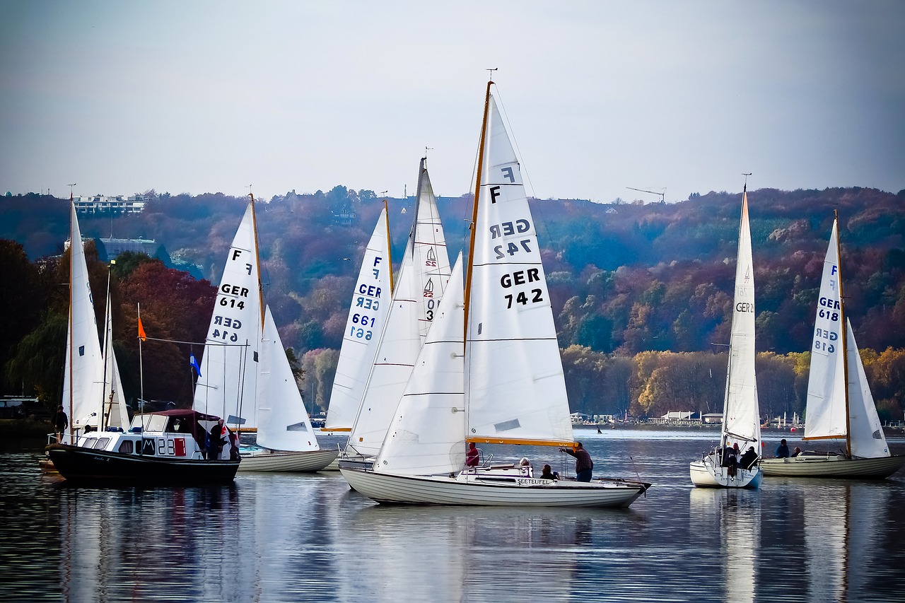 lake sailing boats water free photo