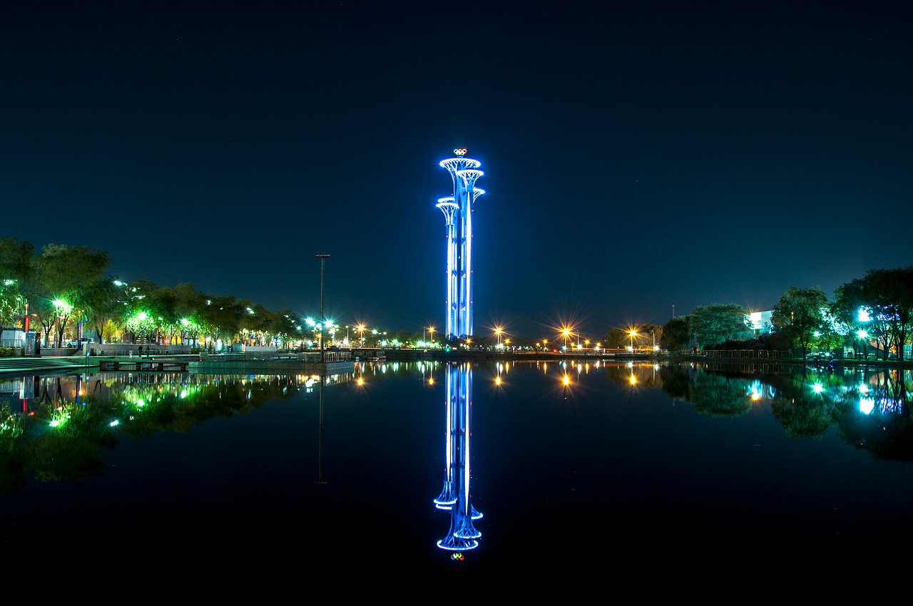 lake reflection beijing free photo