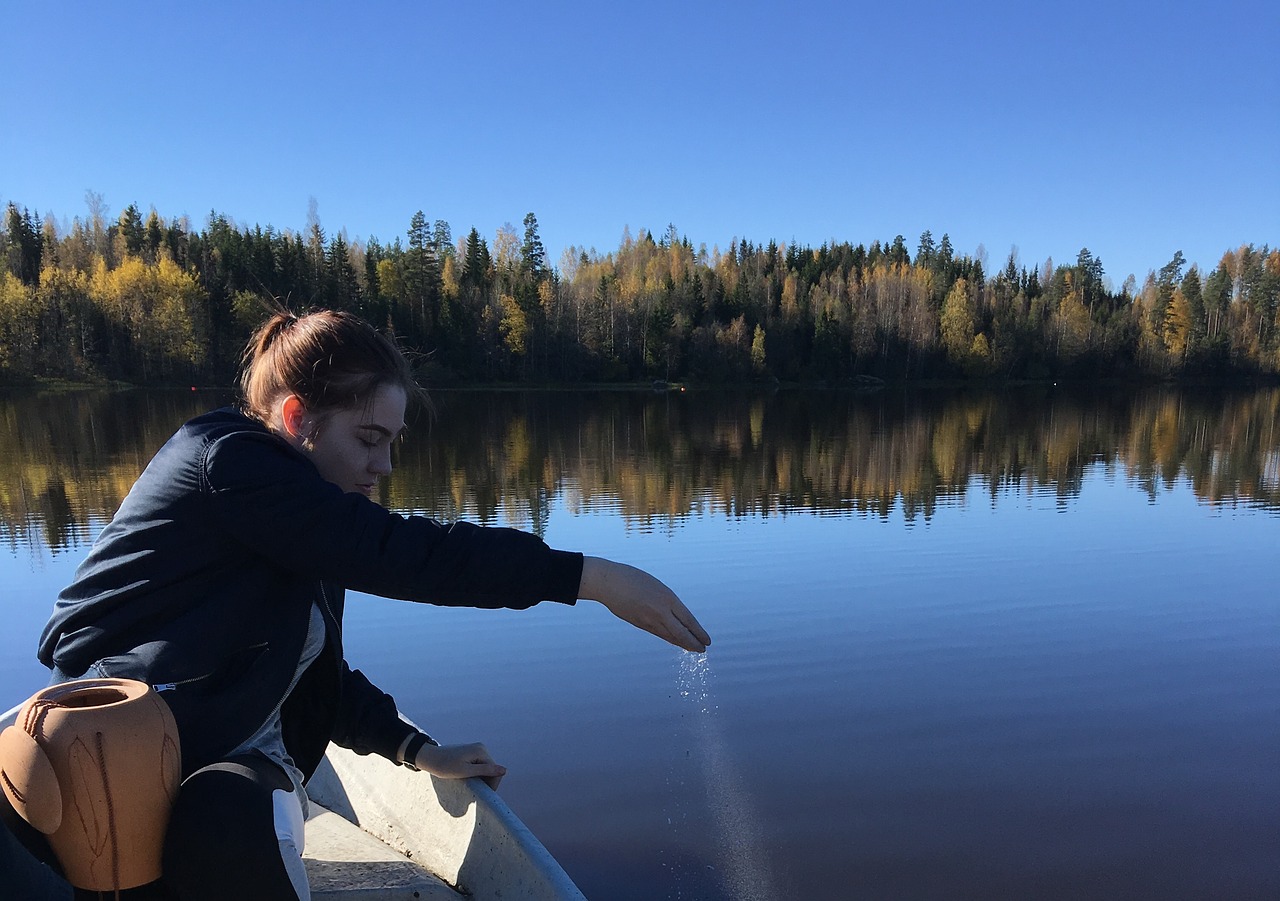 lake summer finnish free photo