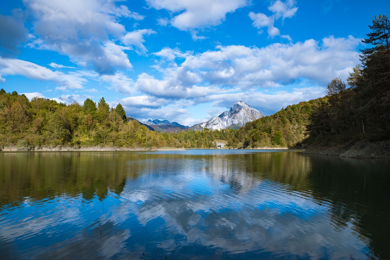 lake reflections water free photo