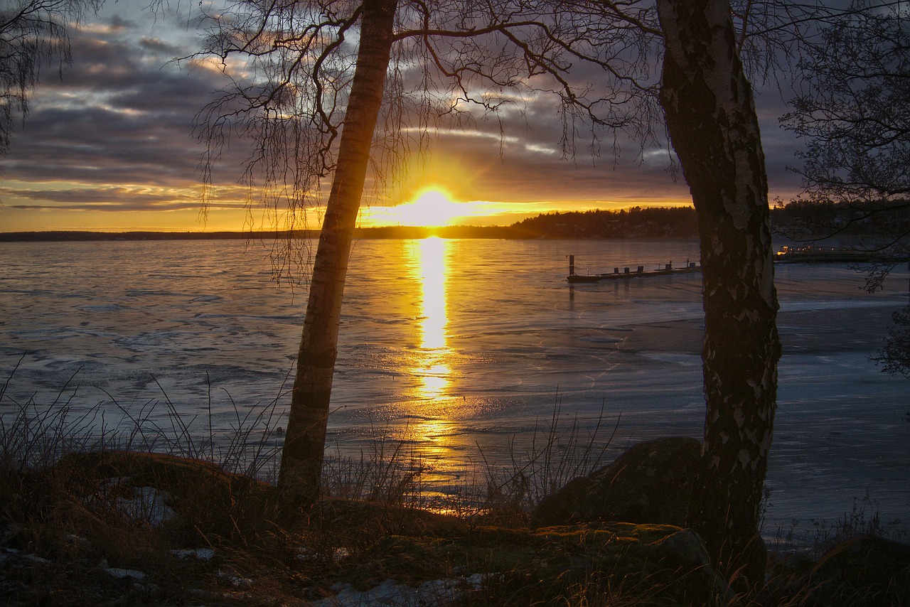 lake ice winter free photo