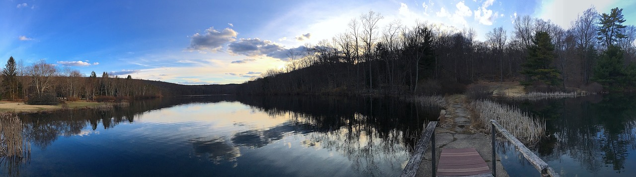 lake sunset bridge free photo