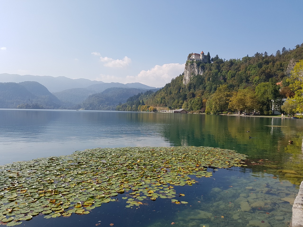 lake castle boat free photo