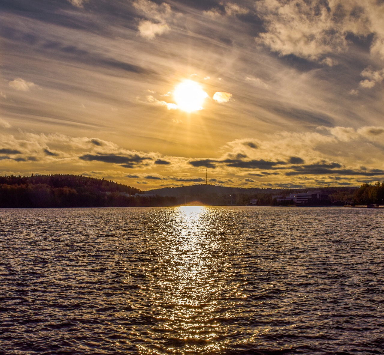 lake sky water free photo