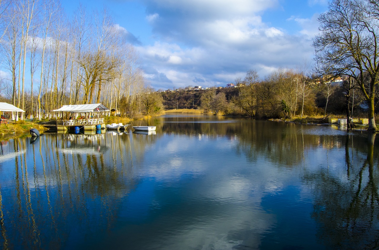 lake winter colors free photo