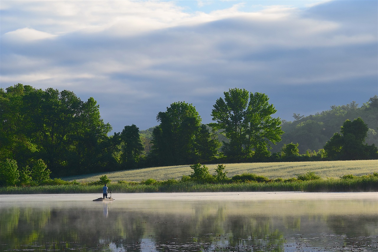 lake fisherman water free photo