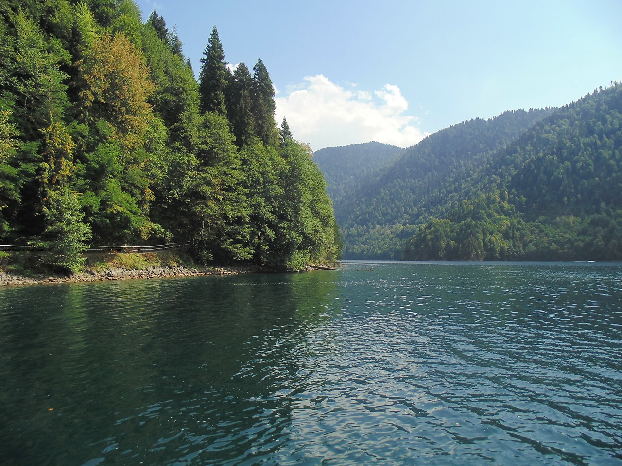 lake ritsa abkhazia free photo