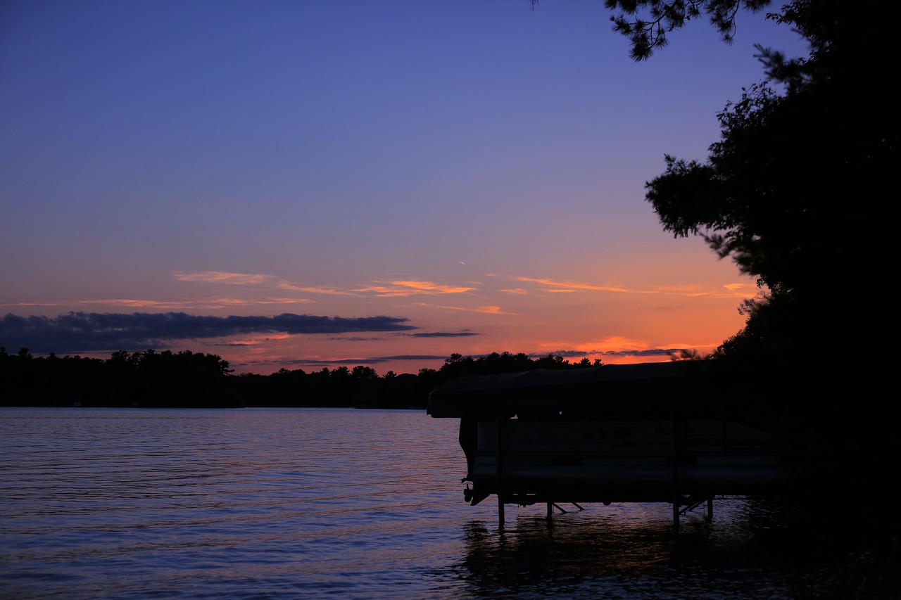 lake chetek sunset free photo