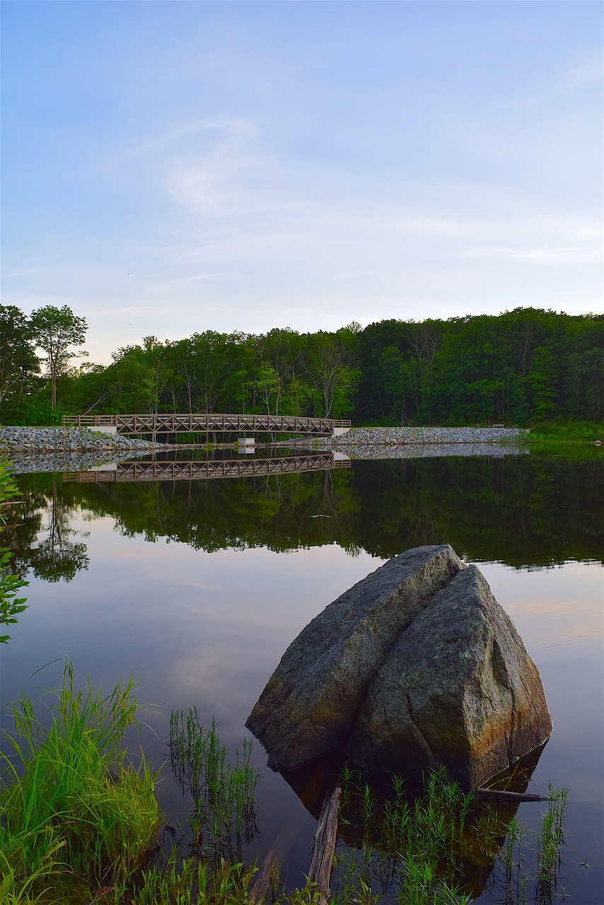 lake sunset water free photo