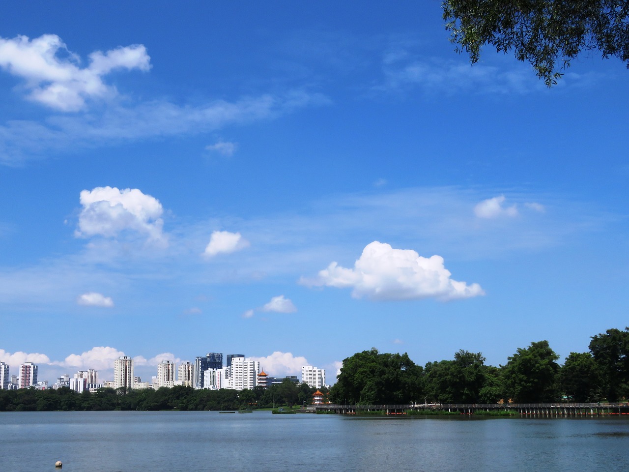 lake sky water free photo