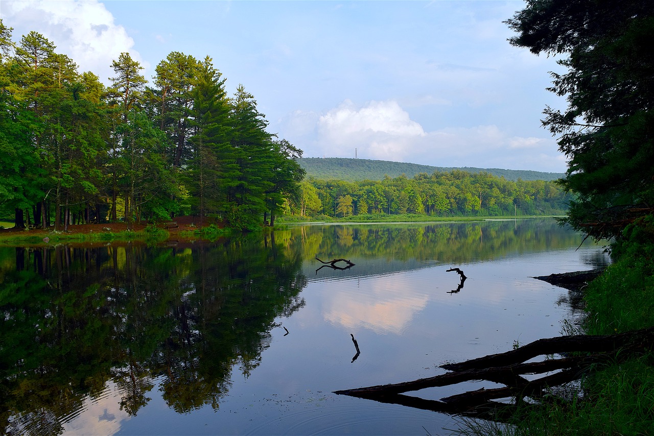 lake sunset reflection free photo