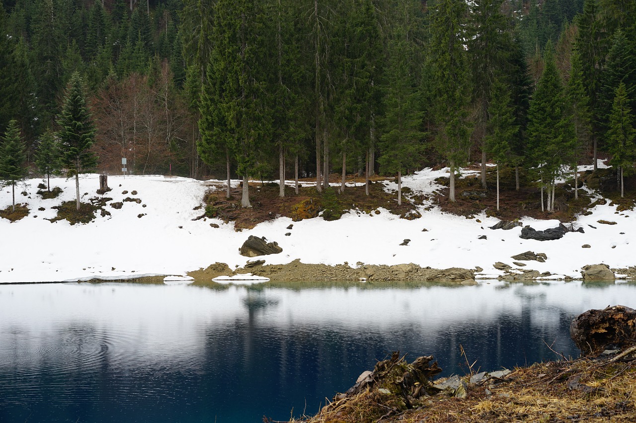 lake snow landscape free photo