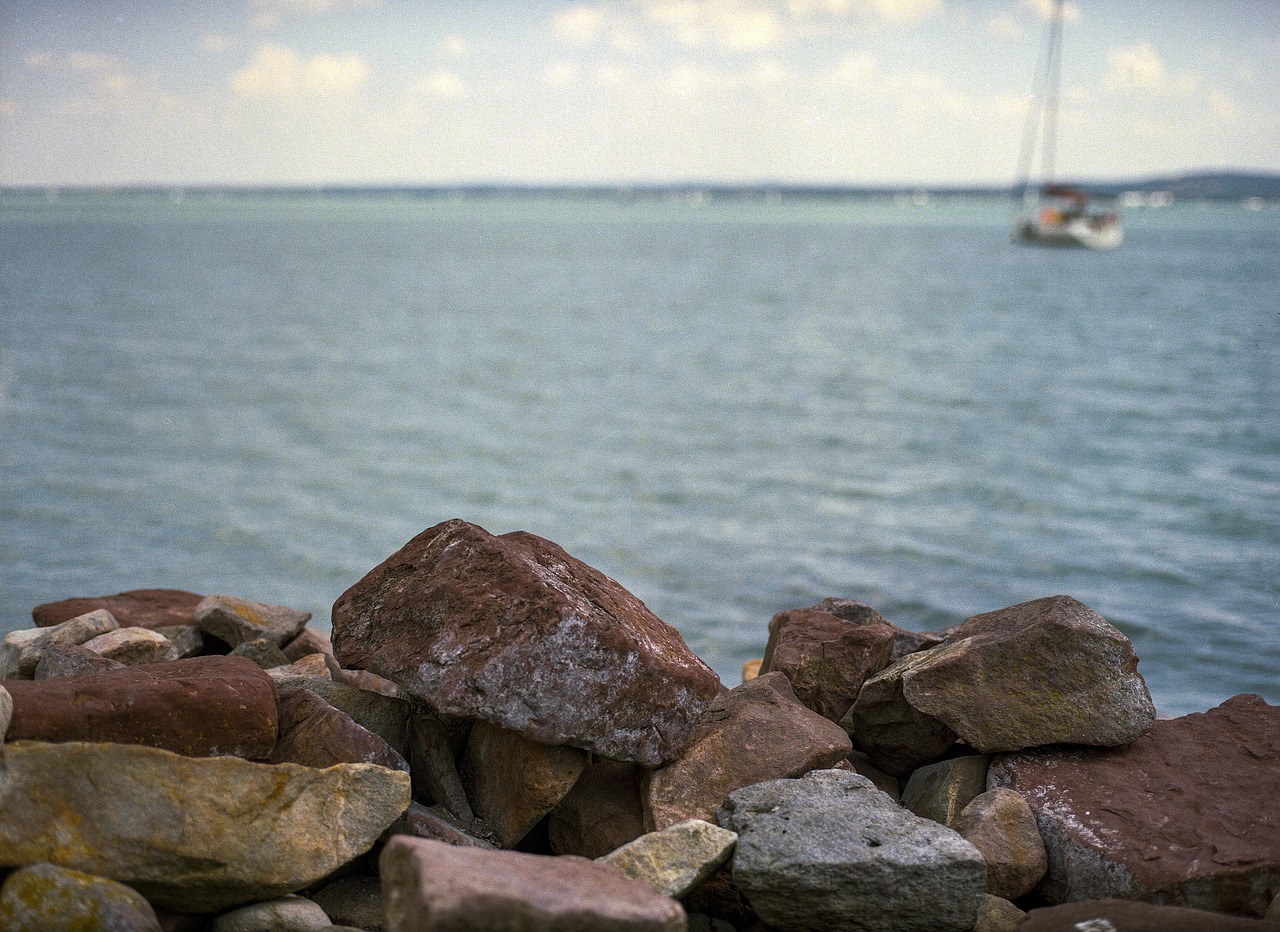 lake balaton stones free photo