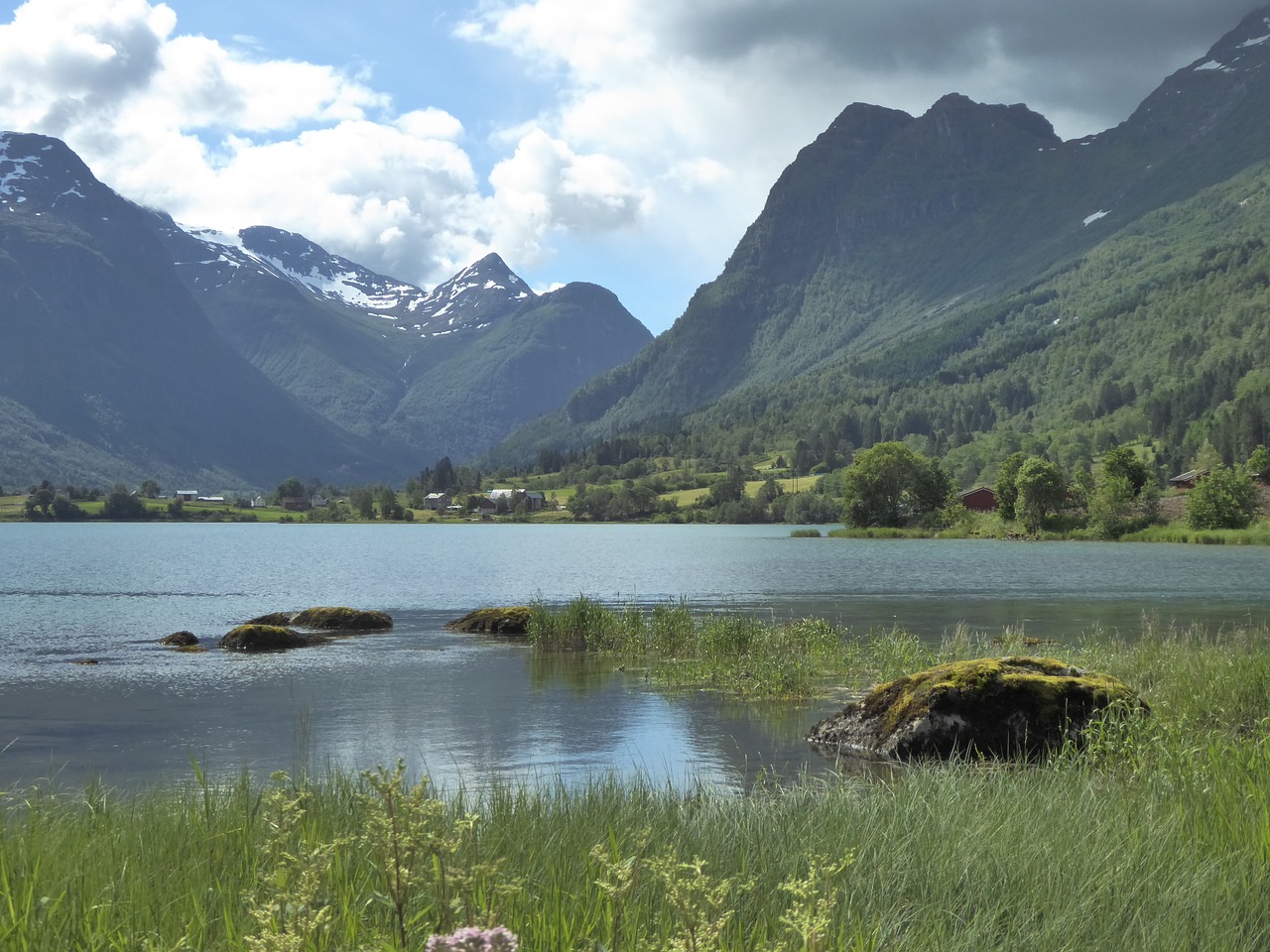 lake olden norway free photo