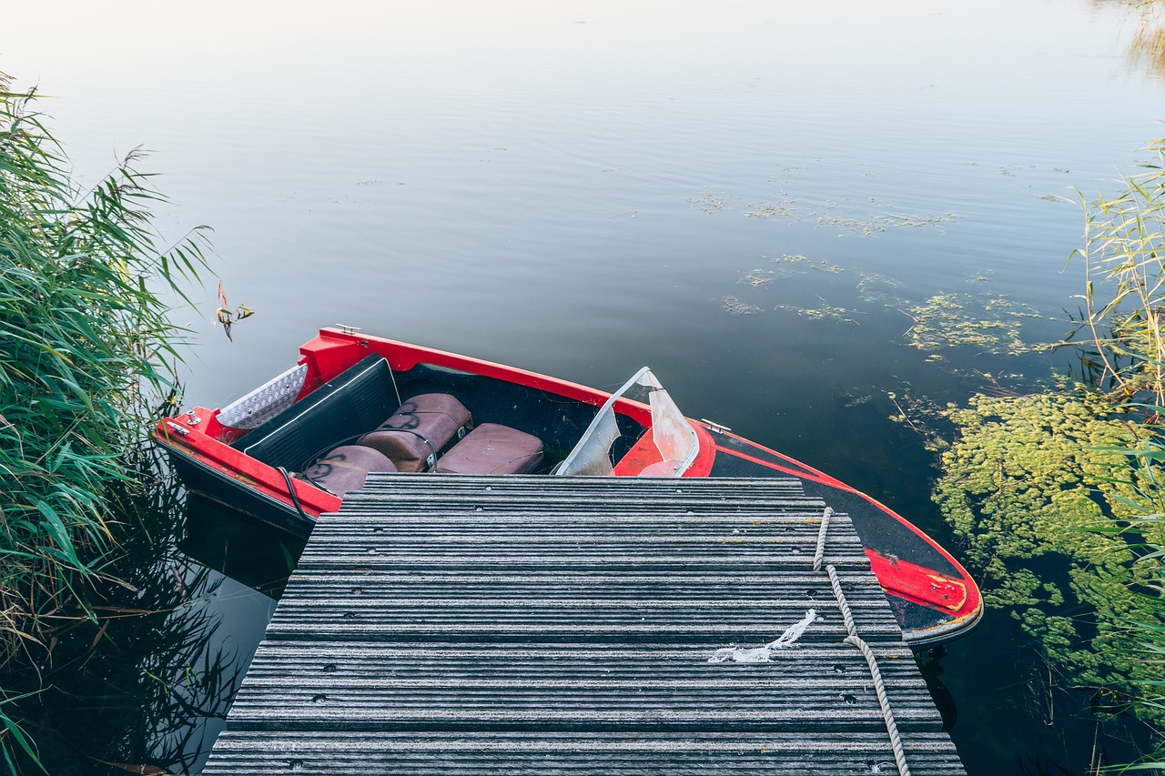 lake water boat free photo