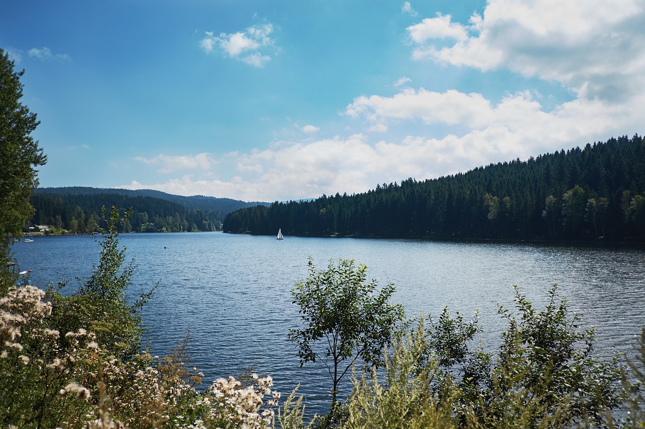 lake water boat free photo