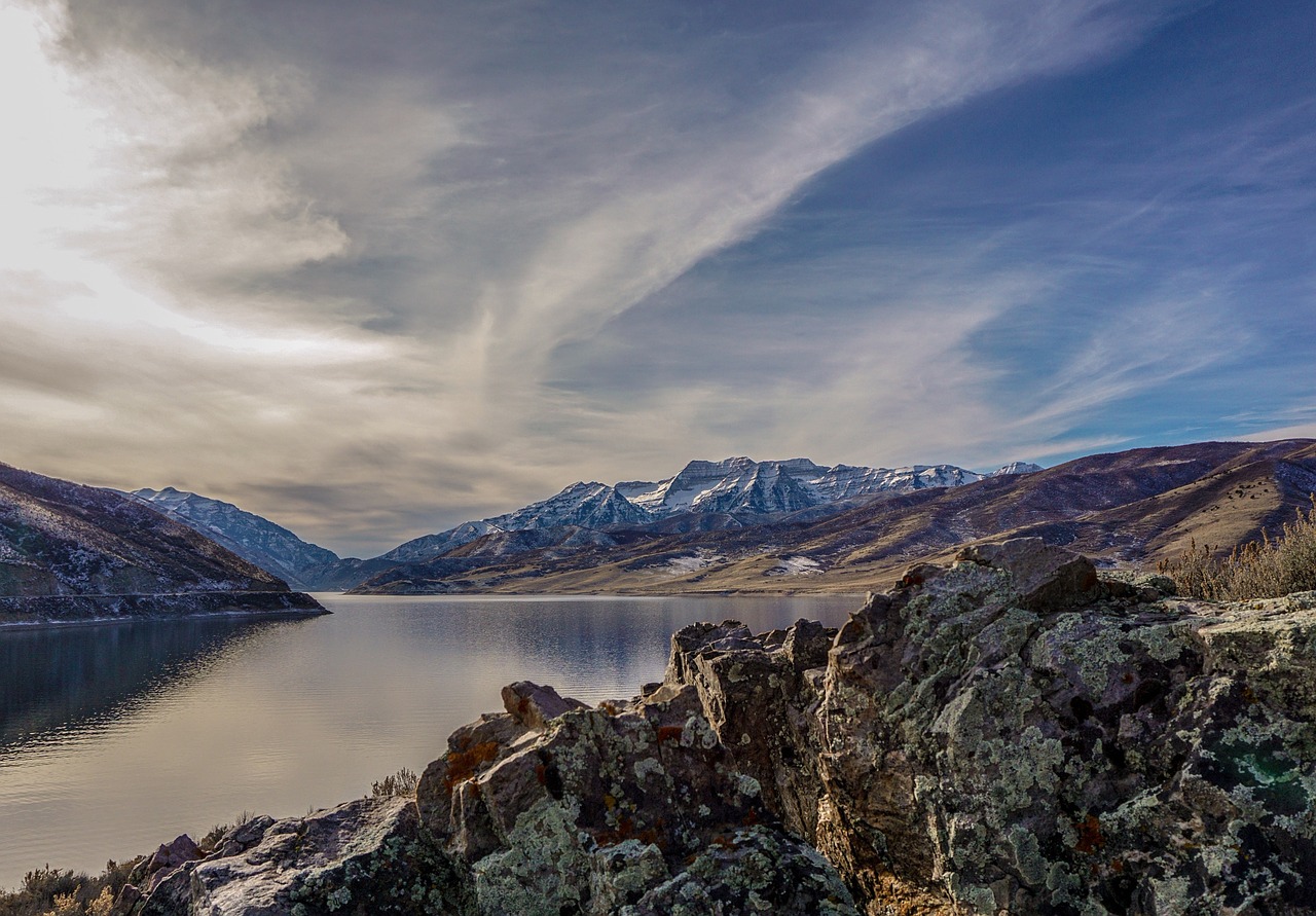 lake water mountain free photo