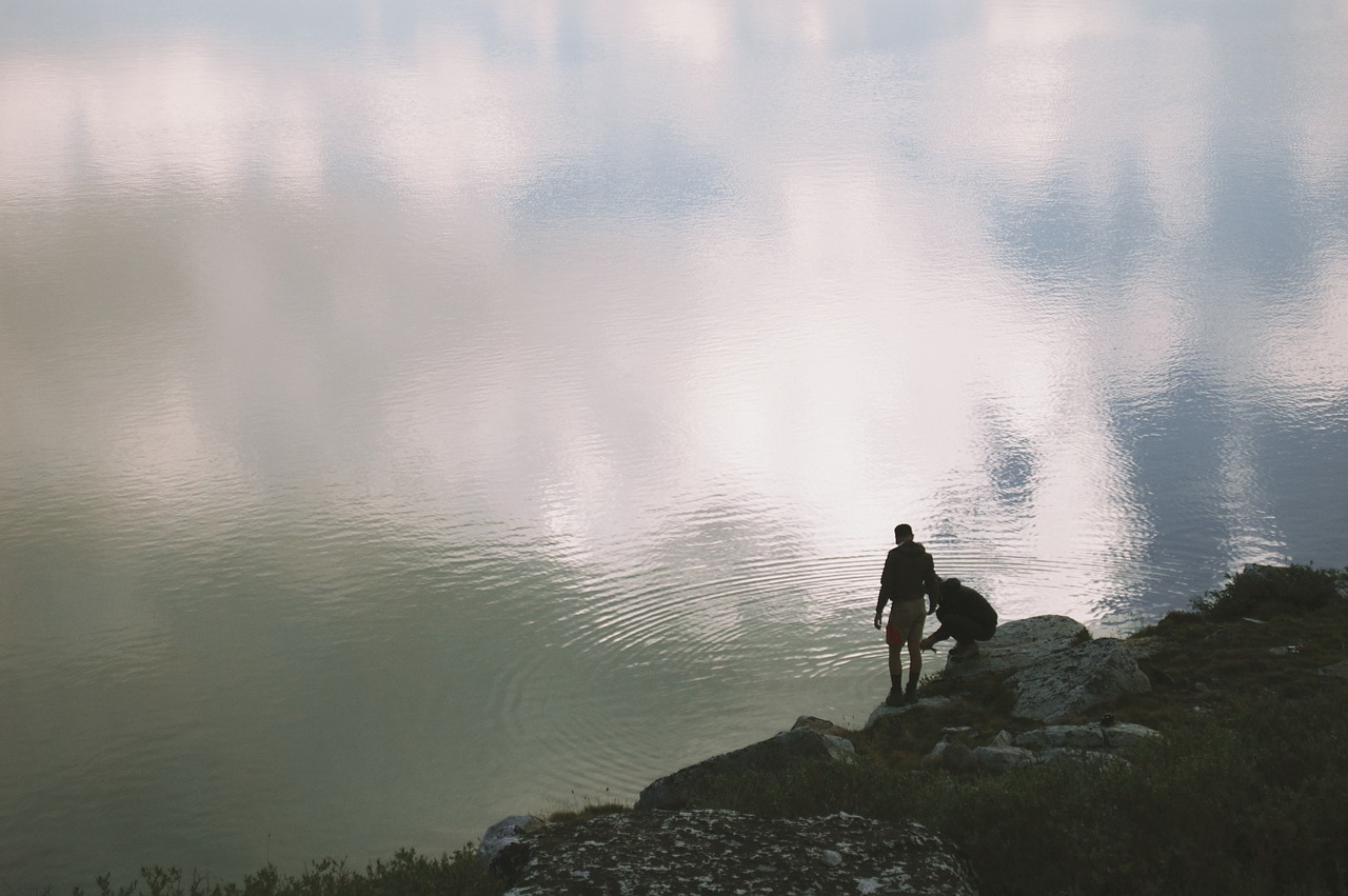 lake water people free photo